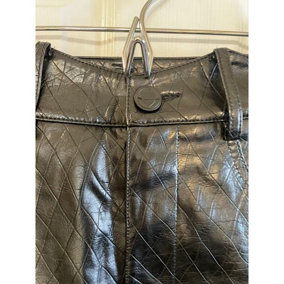 NWT Peacebird quilted black faux leather mini skirt size M *CHECK MEASUREMENTS* - Picture 9 of 15